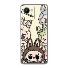 Чехол с Лабубу на Realme C30s – Коллаж Лабубу