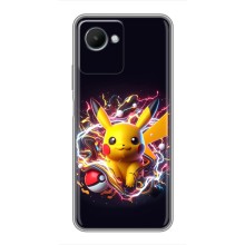 Чехол с Пикачу на Realme C30s (Пикачу с мячом)