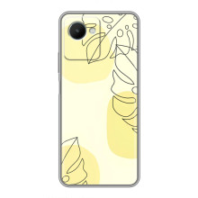 Силиконовый чехол с принтом в цветах на Realme C30s