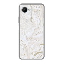 Мраморный чехол на Realme C30s (VPrint) (Белый мрамор)