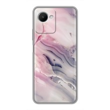 Мраморный чехол на Realme C30s (VPrint) (Пурпурный Мрамор)