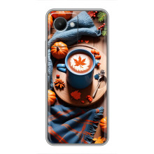 Чехол с уникальным дизайном «Осень с кофе» для Realme C30s – Кофе и тыквы