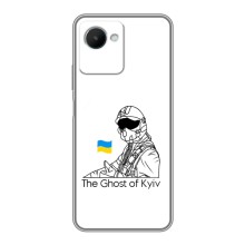 Защитные чехлы (Призрак Киева) для Realme C30s (AlphaPrint) (Летчик Киева)