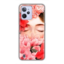 Чехлы (ART) Цветы на Realme C31 (VPrint) (Глаза в цветах)