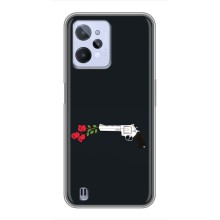 Чехлы (ART) Цветы на Realme C31 (VPrint) (Неожиданные цветы)