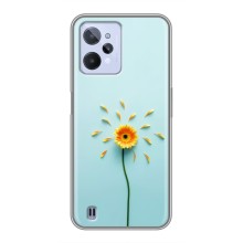 Чехлы с Цветами для Realme C31 (VPrint) (Желтый цветок)