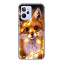 Чехлы с картинкой Лисички для Realme C31 (VPrint) (Лисичка в гирляндах)