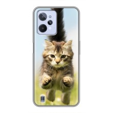 Чехлы с Котиками для Realme C31 (VPrint) (Прыжок кота)