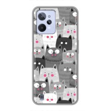 Чехлы с Котиками для Realme C31 (VPrint) (Рисованные котики)