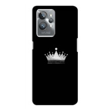 Чехол (Корона на чёрном фоне) для Реалми с31 – Белая корона