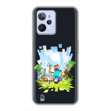 Чехол Майнкрафт на Realme C31 (AlphaPrint) Minecraft (персонажи Minecraft)