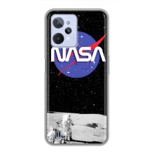 Силіконовый бампер з принтом "Наса" на Realme C31 (Nasa на місяці)