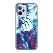 Чехол с принтом для Realme C31 (AlphaPrint - Знак сердечка)