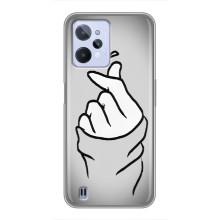 Чехол с принтом для Realme C31 (AlphaPrint - Знак сердечка)