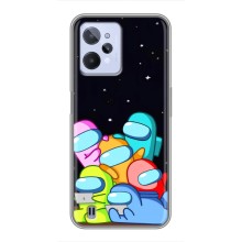 Чехол Амонг Ас для Realme C31 (AlphaPrint) (Скины в космосе)