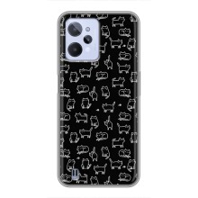 Чехол с принтом для Realme C31 (AlphaPrint) Модные коты (Меленькие котики)