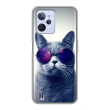 Чехол с принтом для Realme C31 (AlphaPrint) Модные коты (Стильный кот)
