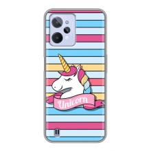 Чехол для Реалми С31 - (Единорожки - Новинки) (AlphaPrint) (Unicorn)