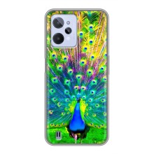 Чехол с птицами на Realme C31 (VPrint) (Яркий Павлин)