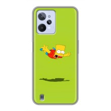 Чехол с Симпсонами для Realme C31 (VPrint) (Барт Симпсон)