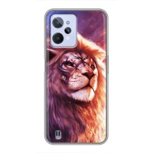 Чехол со Львом для Realme C31 (VPrint) (Красочный Лев)