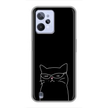 Чехол с рисунком кот на Realme C31 (Равнодушный кот)