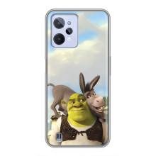 Чехол с мультфильмом Шрек на Realme C31 – Шрек и осел