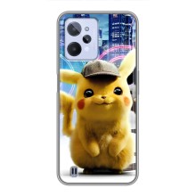 Чехол с Пикачу на Realme C31 (Пикачу в городе)