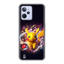 Чехол с Пикачу на Realme C31 (Пикачу с мячом)