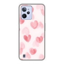 Чехол с розовым рисунком для Realme C31