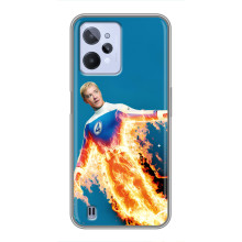 Чехол с принтом Фантастическая четверка для Realme C31 – Человек-Факел