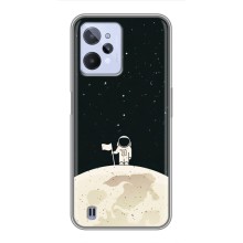 Космические Чехлы для Реалми С31 (VPrint) (На луне)