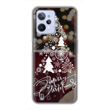 Рождественские Чехлы для Realme C31 (VPrint) (Елочка узорная)
