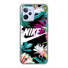 Силиконовый Чехол на Realme C31 с картинкой Nike (Цветочный Nike)