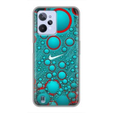 Силиконовый Чехол на Realme C31 с картинкой Nike (Найк зеленый)