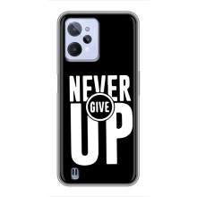 Силиконовый Чехол на Realme C31 с картинкой Nike (Never Give UP)