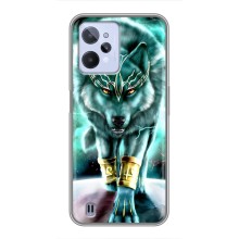 Защитные чехлы для Реалми С31 (AlphaPrint) (ХИТ продаж) ВОЛК (Яркий волк)