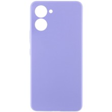 Чехол Silicone Cover Lakshmi Full Camera (AAA) для Realme C33 (Сиреневый)