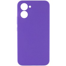 Чехол Silicone Cover Lakshmi Full Camera (AAA) для Realme C33 (Фиолетовый)