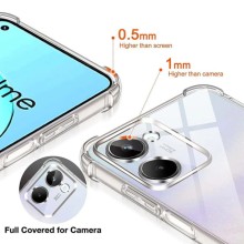 TPU чехол GETMAN Ease logo усиленные углы Full Camera для Realme C33 – Бесцветный (прозрачный)