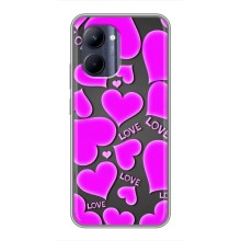 Чехлы для любимой на РеалМi C33 (VPrint) (Pink hearts)