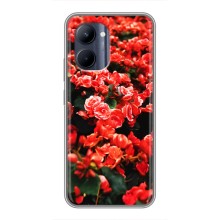 Чехлы с Цветами для Realme C33 (VPrint) (Цветы красные)