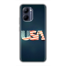 Чохол Прапор USA для Realme C33 (USA)