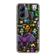 Чохол Майнкрафт на Realme C33 (AlphaPrint) Minecraft (Колаж Майнкрафт)