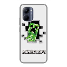 Чохол Майнкрафт на Realme C33 (AlphaPrint) Minecraft (кріпер Майнкрафт)