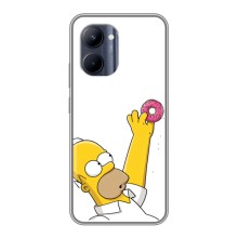 Чjхол з Сімпсонами для Realme C33 (VPrint) (Гомер з пончиком)