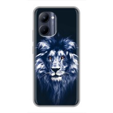 Чохол з картинкою ЛЕВ для Realme C33 (VPrint) (Синій Лев)