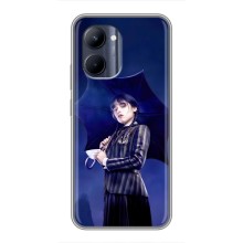 Чохли Венсдей на Realme C33 Уенсдей (AlphaPrint) (Венздей з парасолькою)