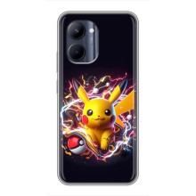 Чохол з Пікачу на Realme C33 (Пікачу з м'ячем)