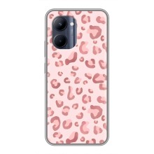 Чохол з розовим принтом для Realme C33 (Рожевий леопард)